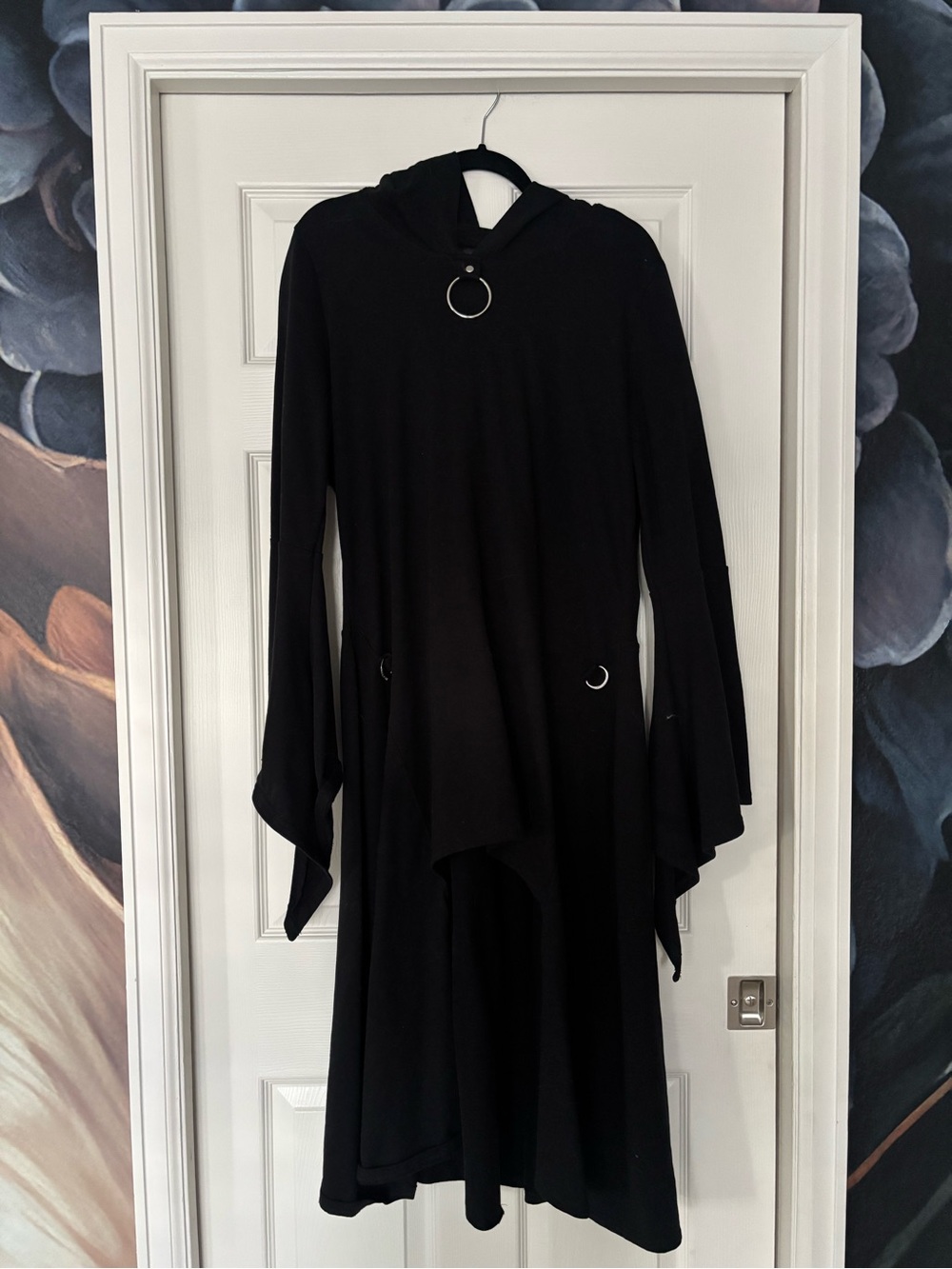 Killstar Black Hooded Ring-Accent Dress
